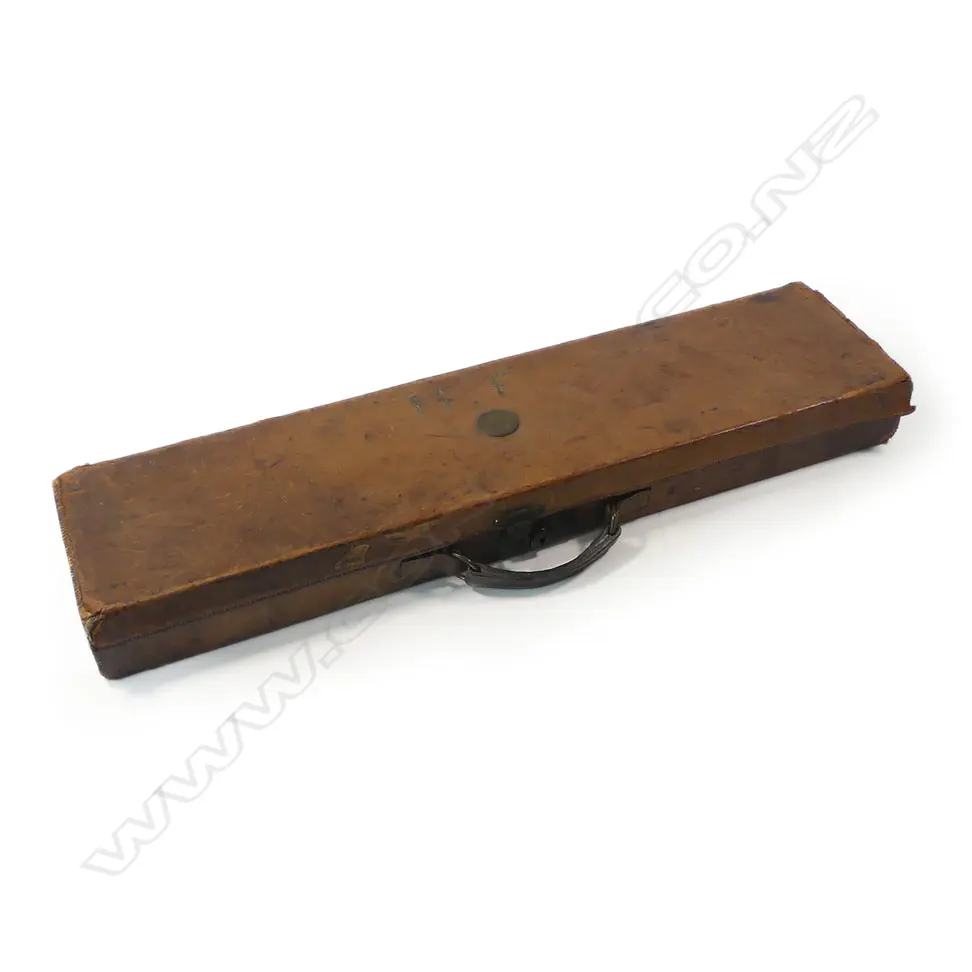 A Holland & Holland Patent hammerless rook rifle, cal 297-260, with extra 410 barrel, in leather case, Image 1++