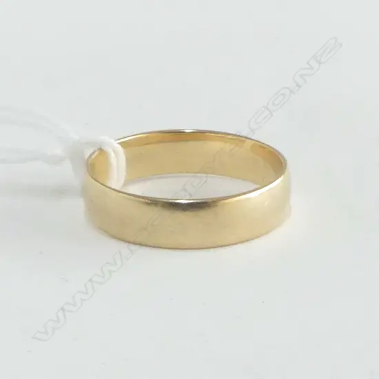 10CT YELLOW GOLD BAND RING half hoop 3.32gms SIZE R
