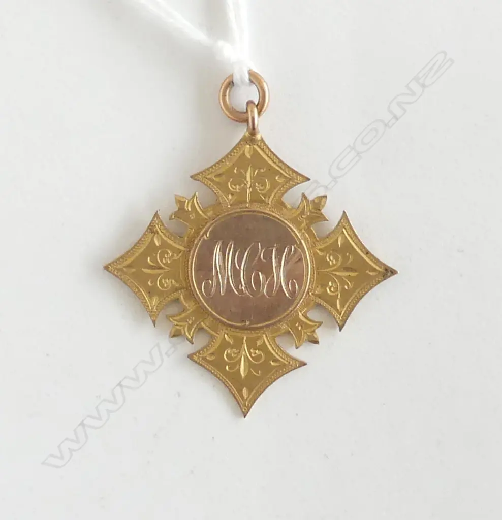 1926 9ct GOLD FOB MEDALLION engraved presentation 4.82gms Image 1++