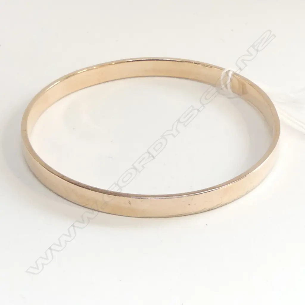 SILVER GILT BANGLE 10.3gms 70mm int. dia. Image 1++