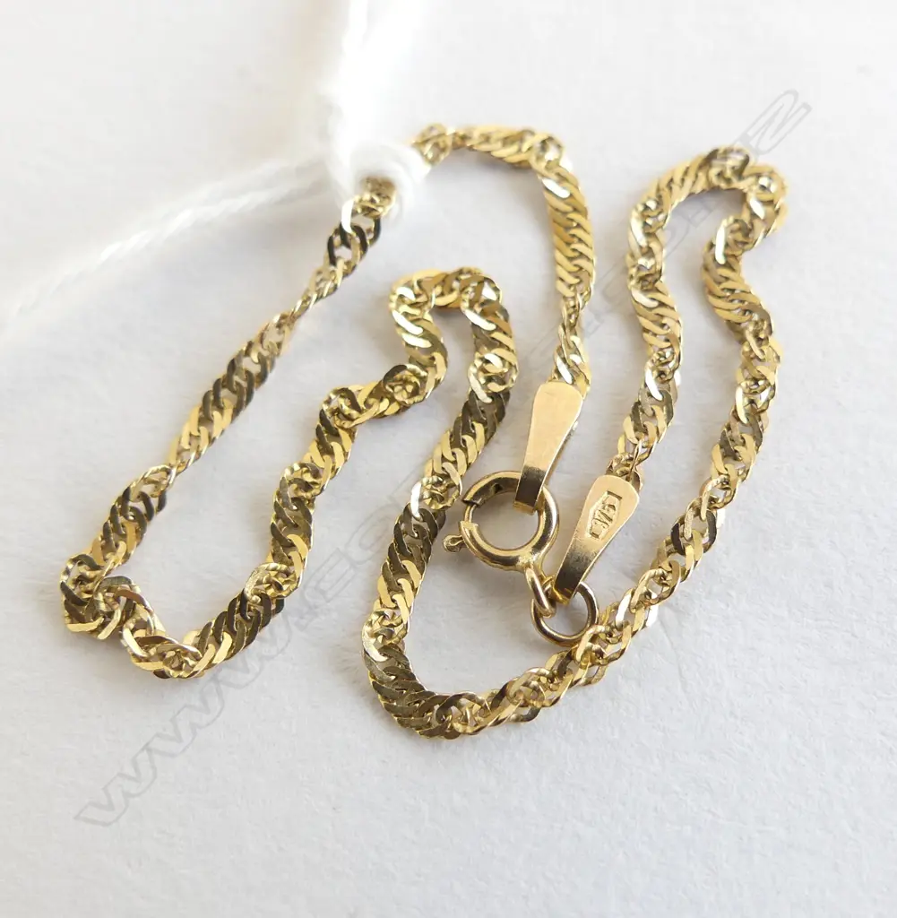 SMALL 9CT GOLD BRACELET L.170mm 0.7gms Image 1++