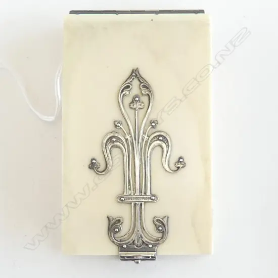 IVORY & SILVER DANCE CARD BOOKLET W.100mm