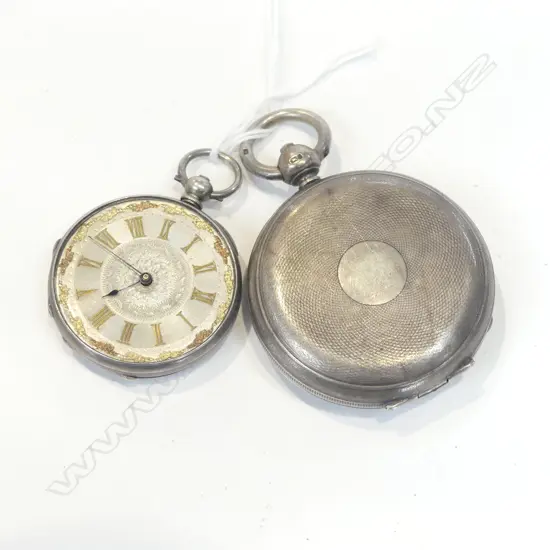 2 SILVER FOB WATCHES both faulted 166gms total