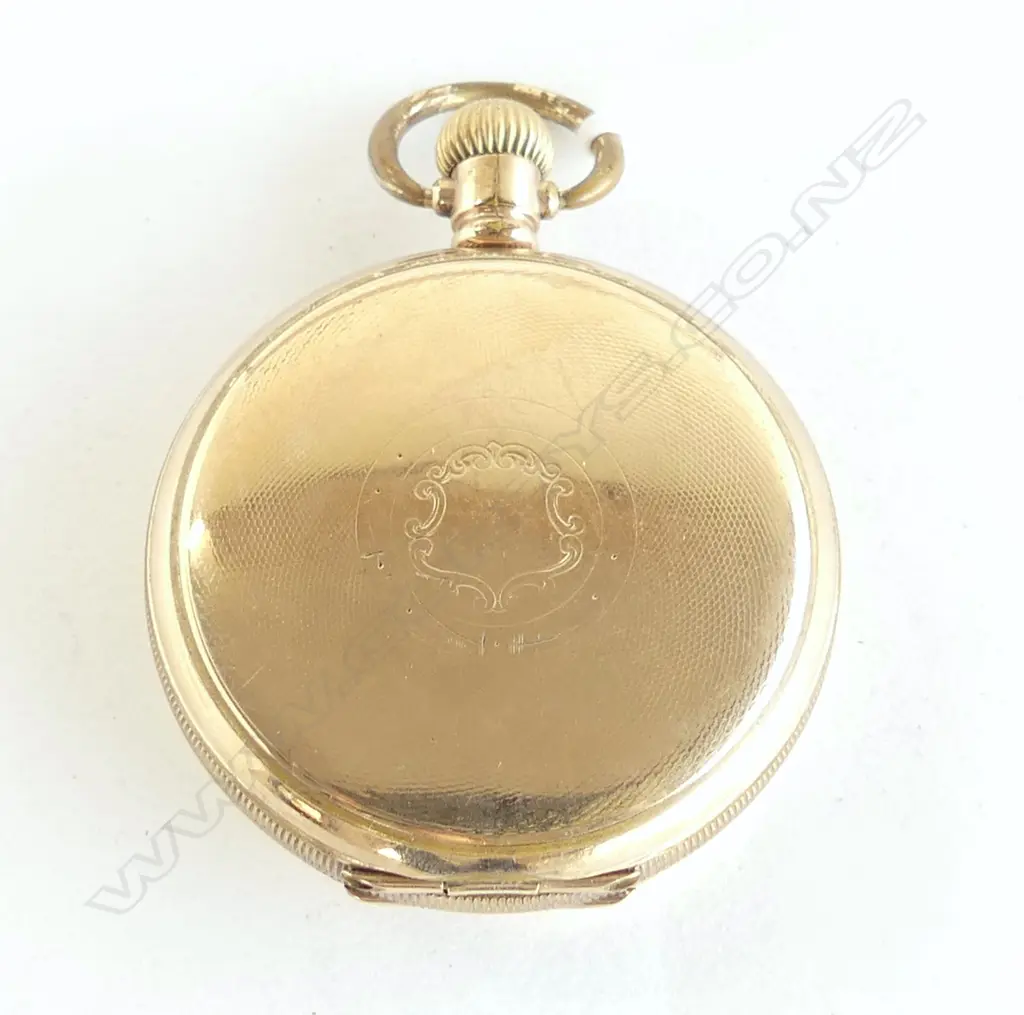 R/GOLD DENNISON CASE WITH A  ROLEX MOVEMENT POCKET WATCH DIA 50MM Image 1++