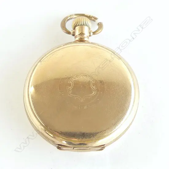 R/GOLD DENNISON CASE WITH A  ROLEX MOVEMENT POCKET WATCH DIA 50MM