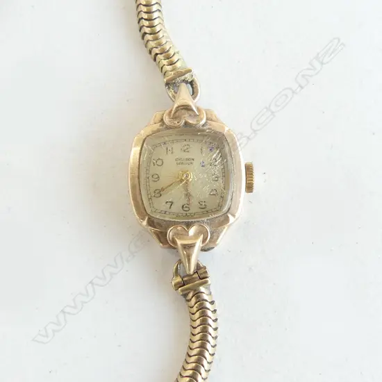 9CT LADIES GOLD WRIST WATCH 16.7gms