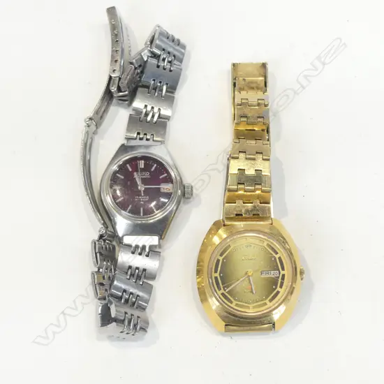2 LADIES VINTAGE AUTOMATIC WRISTWATCHES: CITIZEN 7 & SEIKO . 1 STRAP FAULTED 