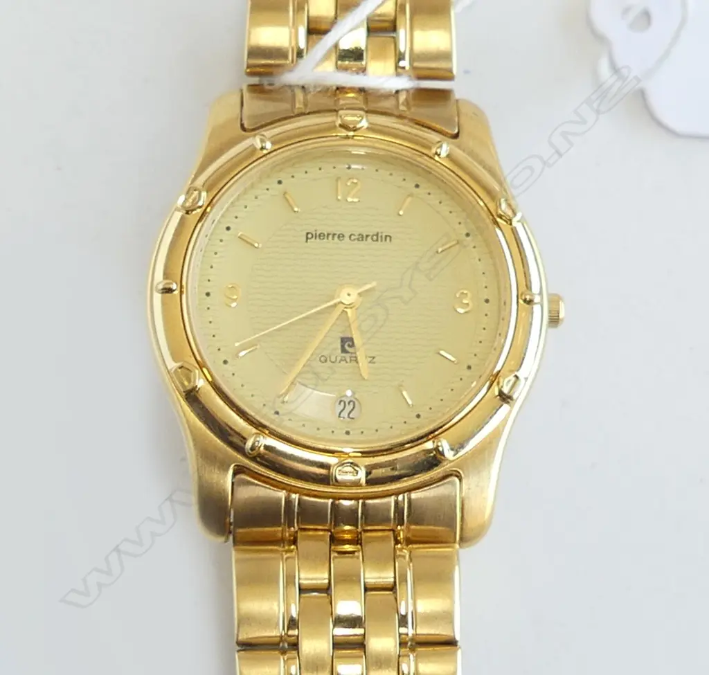 PIERRE CARDIN QUARTZ GOLD PLATED & STAINLASS GENT'S WRISTWATCH not running  Image 1++