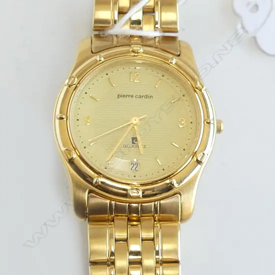 PIERRE CARDIN QUARTZ GOLD PLATED & STAINLASS GENT'S WRISTWATCH not running 
