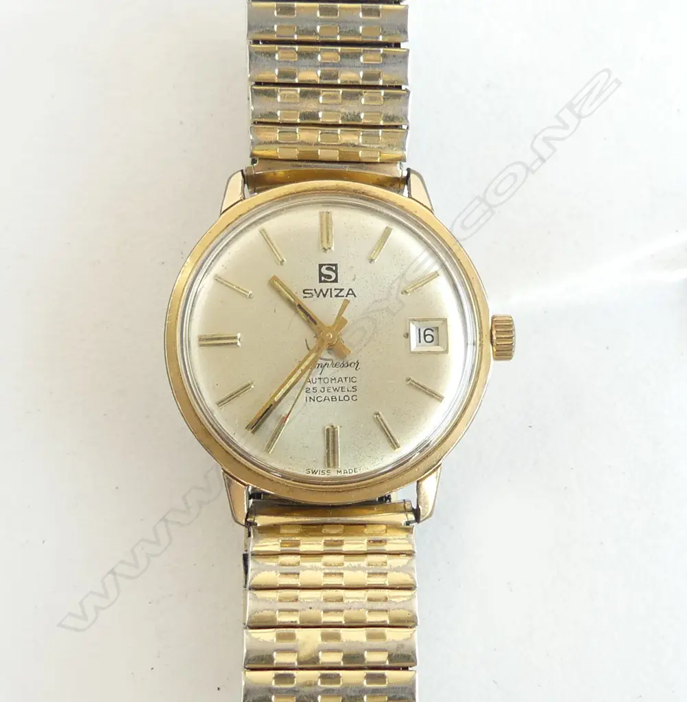 GENTS SWIZA COMPRESSOR VINTAGE AUTOMATIC WRIST WATCH Image 1++
