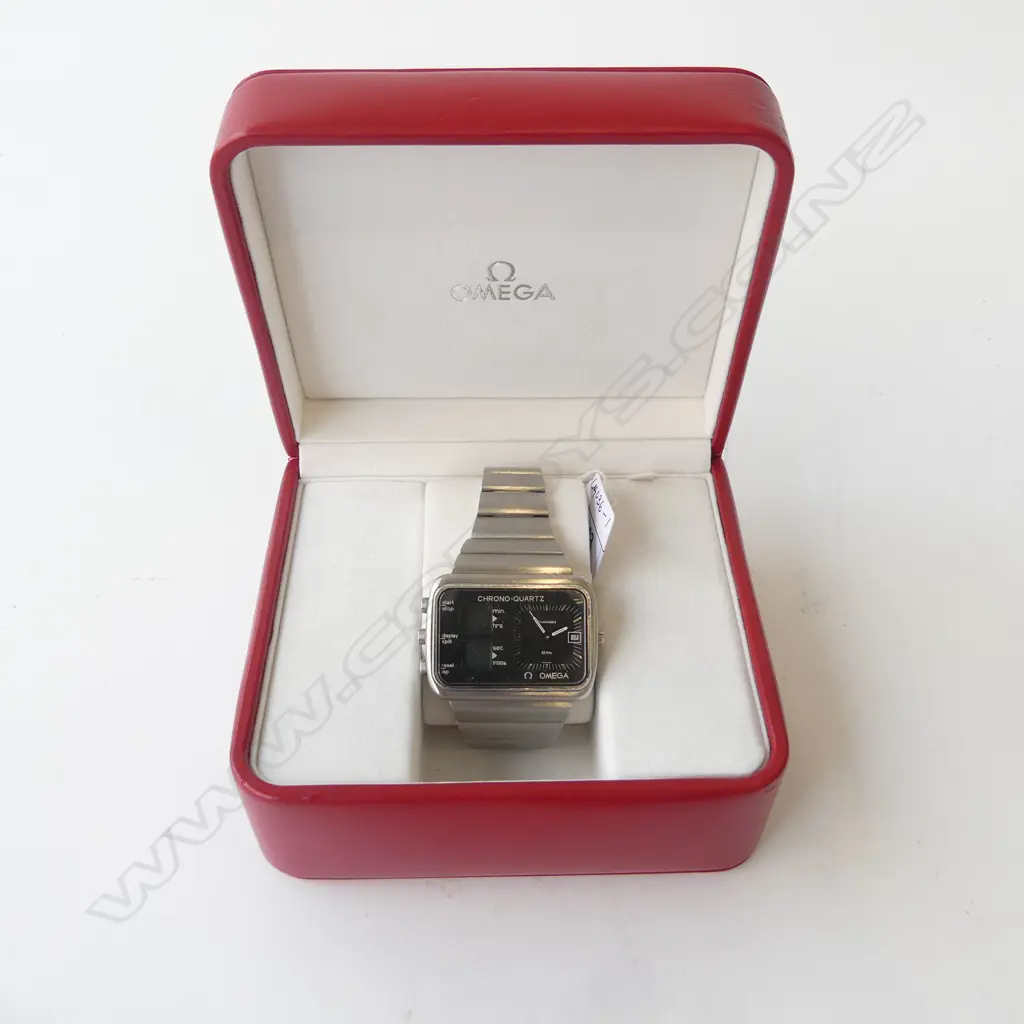 OMEGA GENTS CHRONO-QUARTZ WATCH 1976, MADE FOR THE MONTREAL OLYMPIC GAMES (not running) Image 1++