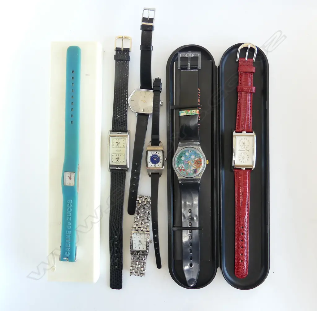 7 VINTAGE LADIES WATCHES, VINTAGE French LIP LADY, CABANE de ZUCCA by SIEKO, GUSTAV KLIMPT SWATCH Image 1++