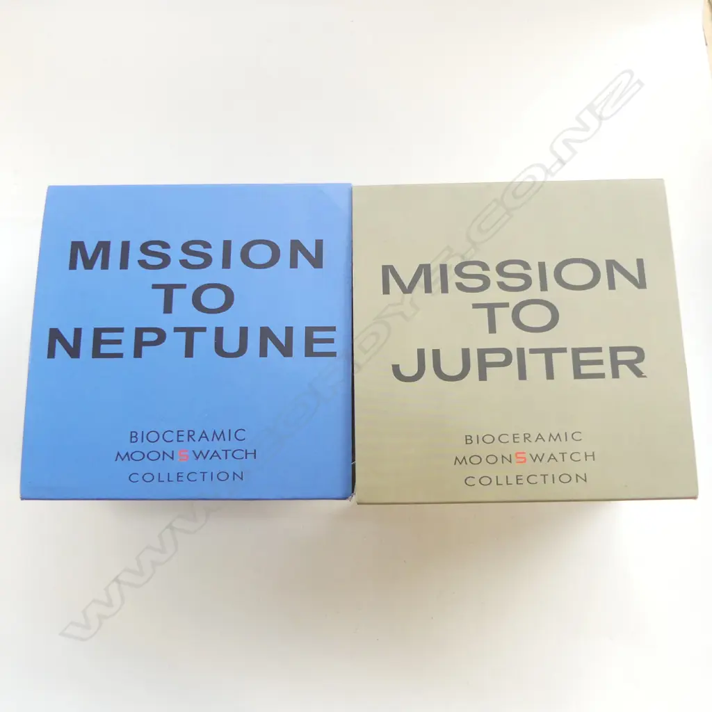 2 OMEGA/SWATCH COLAB SPACE MISSION 'MOONSWATCHES', NEPTUNE (RARE) & JUPITER Image 1++