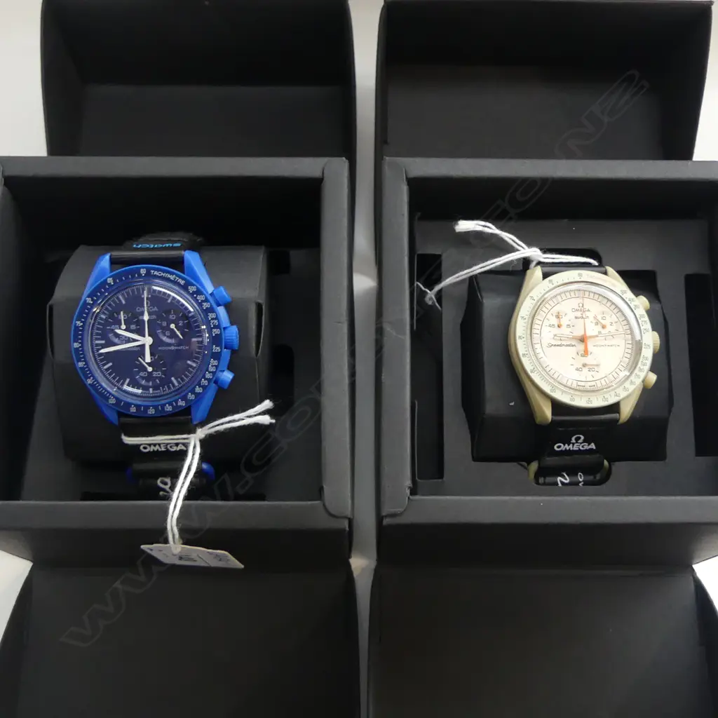 2 OMEGA/SWATCH COLAB SPACE MISSION 'MOONSWATCHES', NEPTUNE (RARE) & JUPITER Image 1++