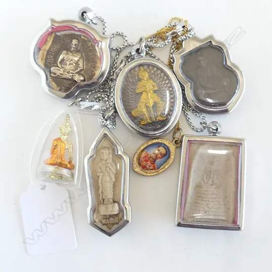 GRP THAI BUDDIST AMULETS + 1 THAI KING AMULET