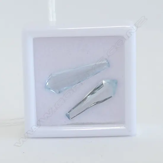 2,54CT AQUAMARINE FANTASY CUT PR OF STONES