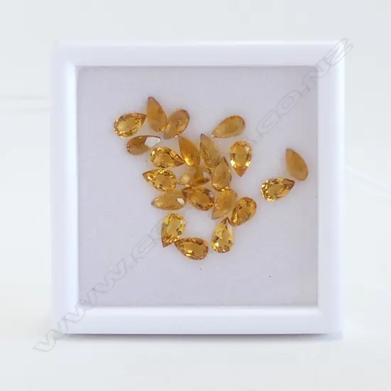 4CT TEAR DROP CUT CITRINES