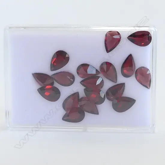 20CTS FACETED GARNETS DROP SHAPE 
