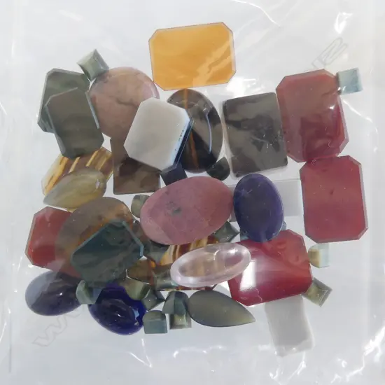 BAG LOT MIXED SEMI PRECIOUS GEMSTONES