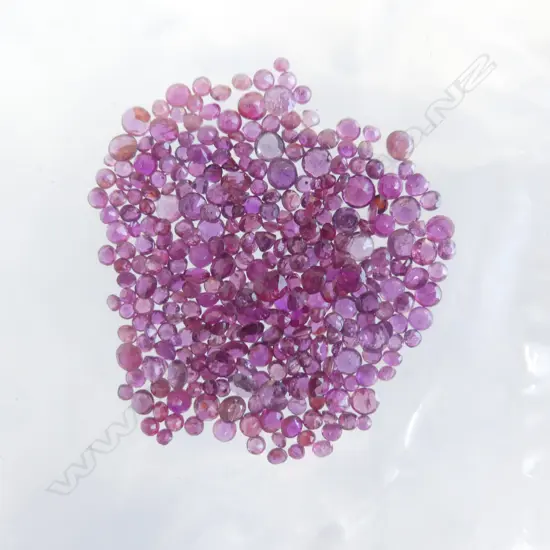 BAG LOT ROUND FACETED RUBIES