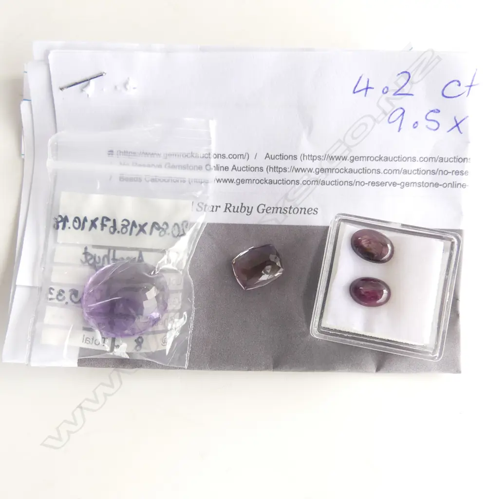 25CT PURPLE AMETHYST, 5.2CT AMETRINE, 2 4.2CT RUBIES Image 1++