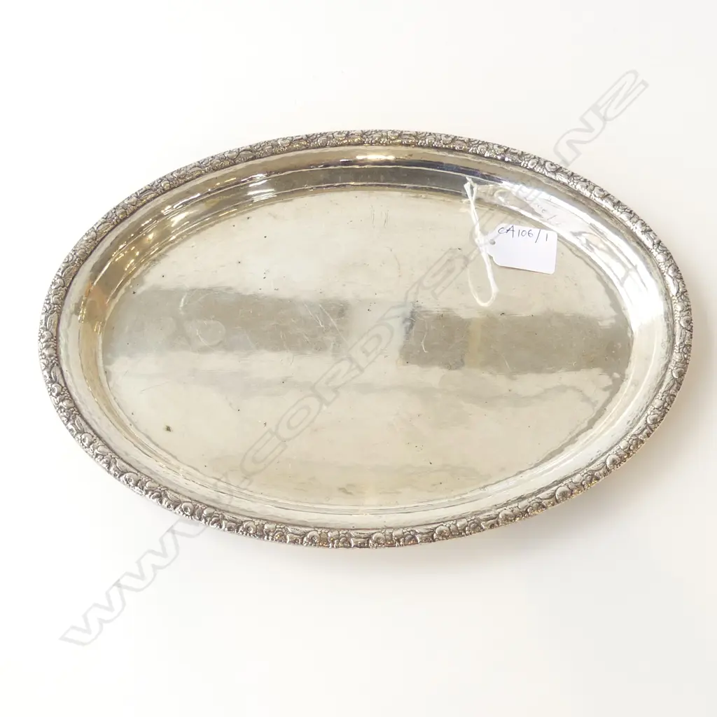 800 SILVER OVAL TRAY 210x295mm 440gms Image 1++