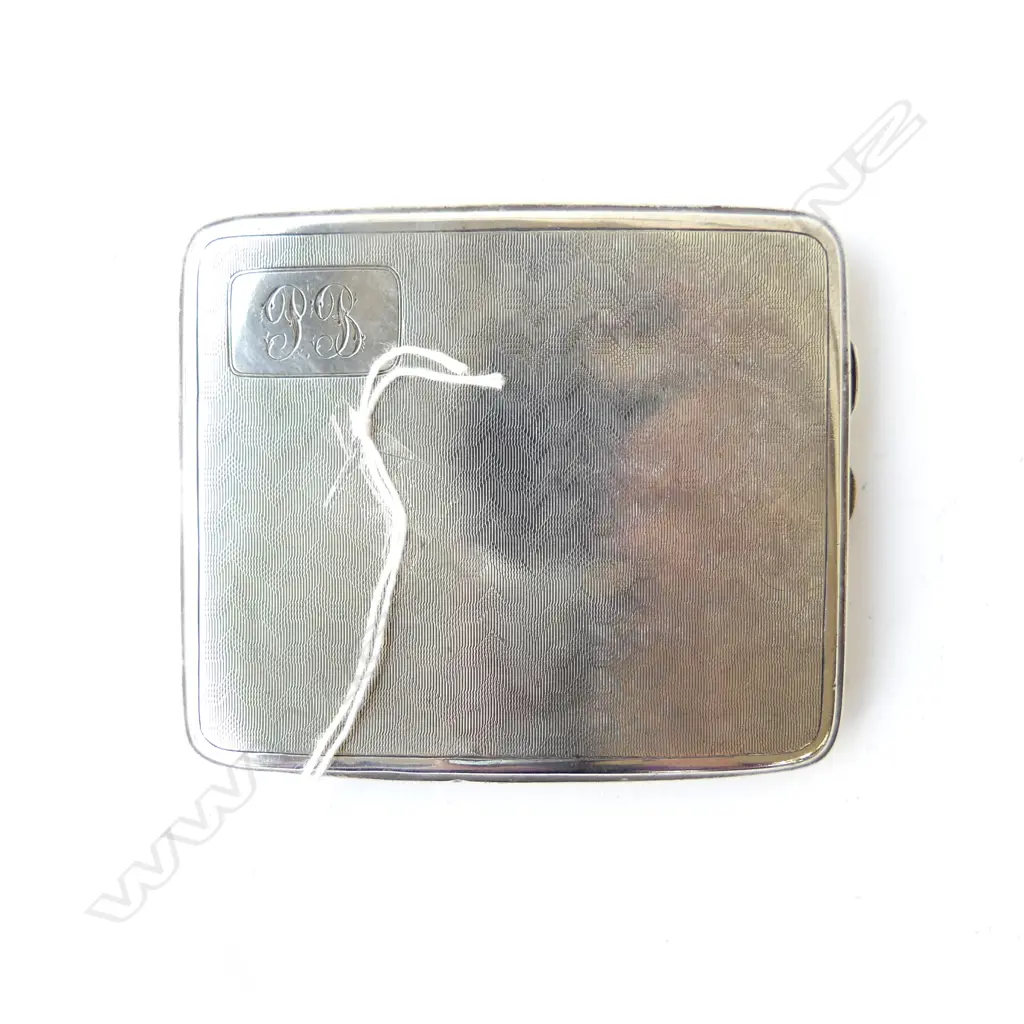 STG SILVER MONOGRAMMED CIGARETTE CASE 133gms Image 1++