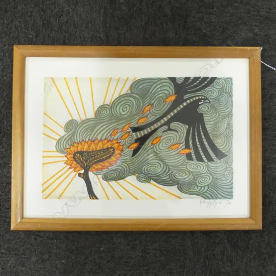 DICK FRIZZELL 'BIRD IN FLIGHT' SCREEN PRINT '95 19/136 380x545mm