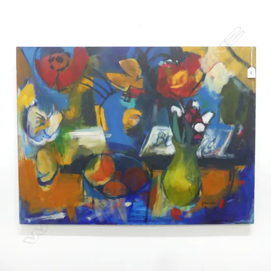 BELINDA WILSON STILL LIFE, OIL ON CANVAS 600x805mm