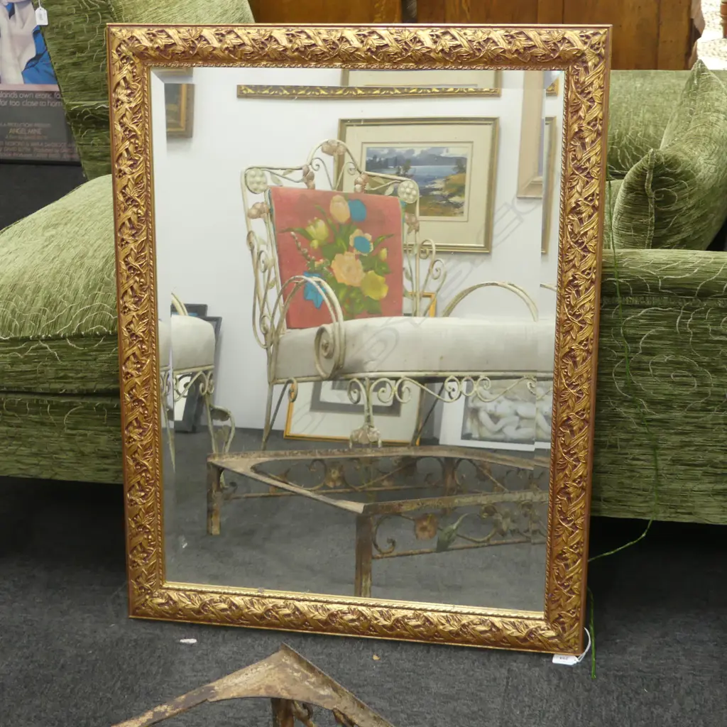 GILT FRAMED MIRROR 710x910mm Image 1++