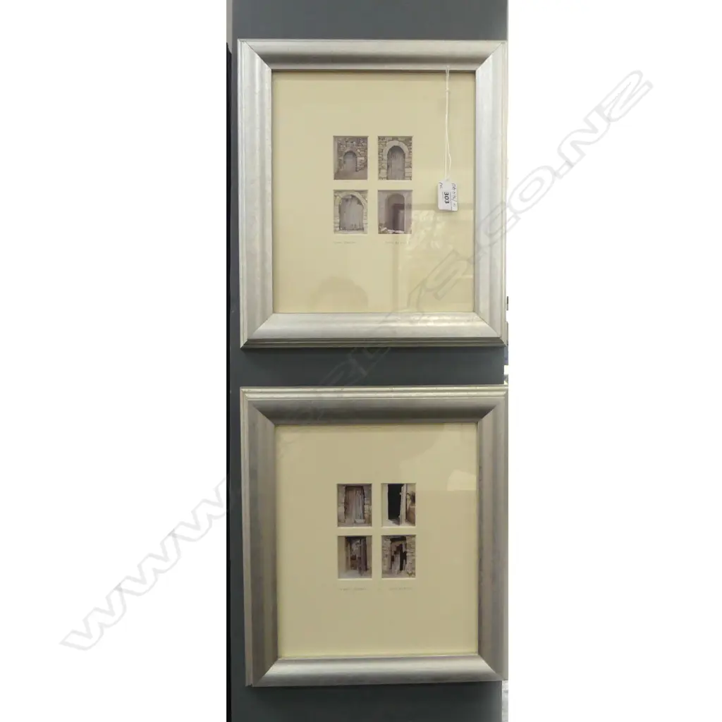 PR JULIA REINHOLT FRAMED PHOTOGRAPHS, 4 OLD DOORS JORDAN 335x295mm overall size Image 1++