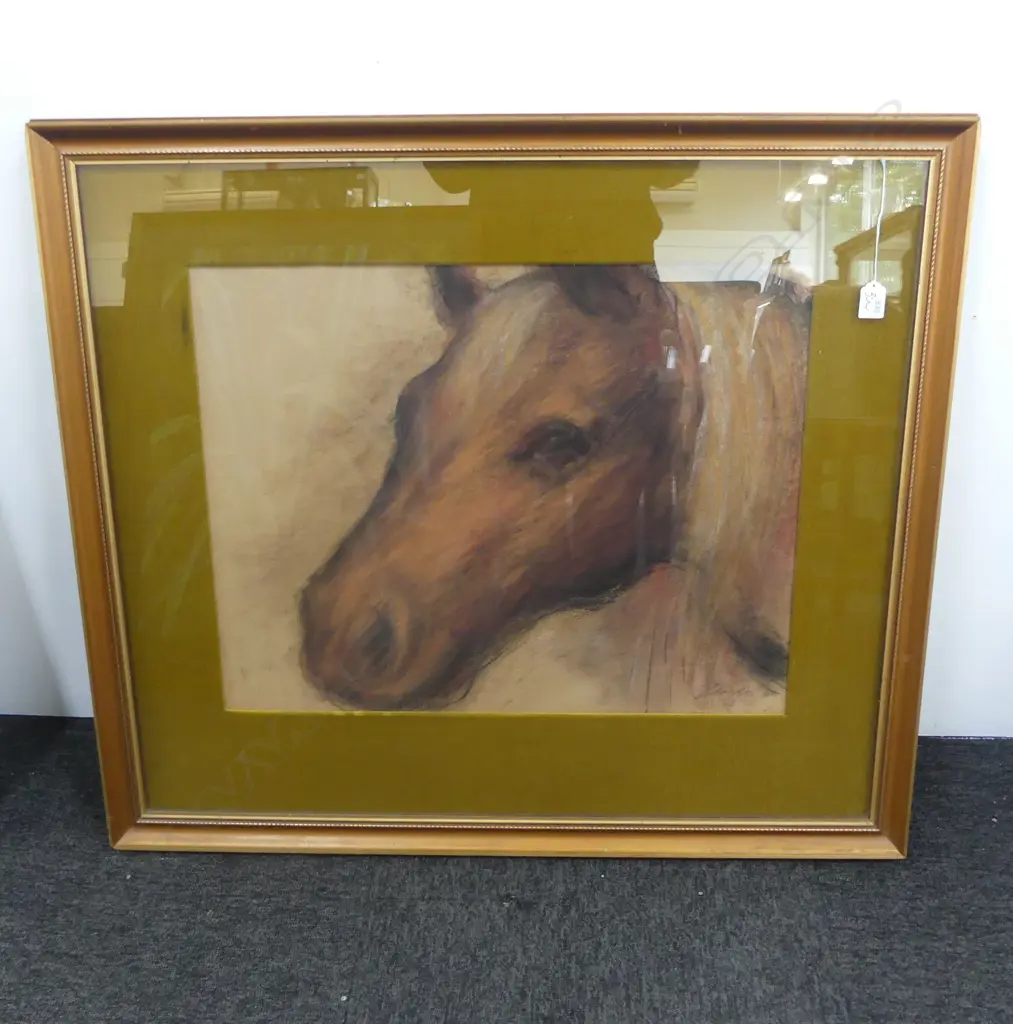 KRISTEN ZAMBUCKA, HORSE, PASTEL '74 490x630mm Image 1++