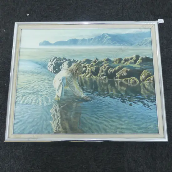 PAUL CONEY 'REBECCA (PIHA - WHITES POINT IN THE DISTANCE' OIL ON BOARD, '87 600x750mm