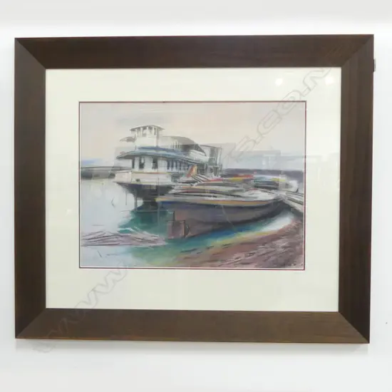 JOHN HORNER, BEAUMONT STREET FERRY WRECKS, PASTEL '89 460x620mm