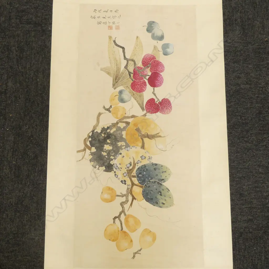 CHING DYNASTY HAND PAINTED SCROLL, SIGNED - DING FU ZHE? Image 1++