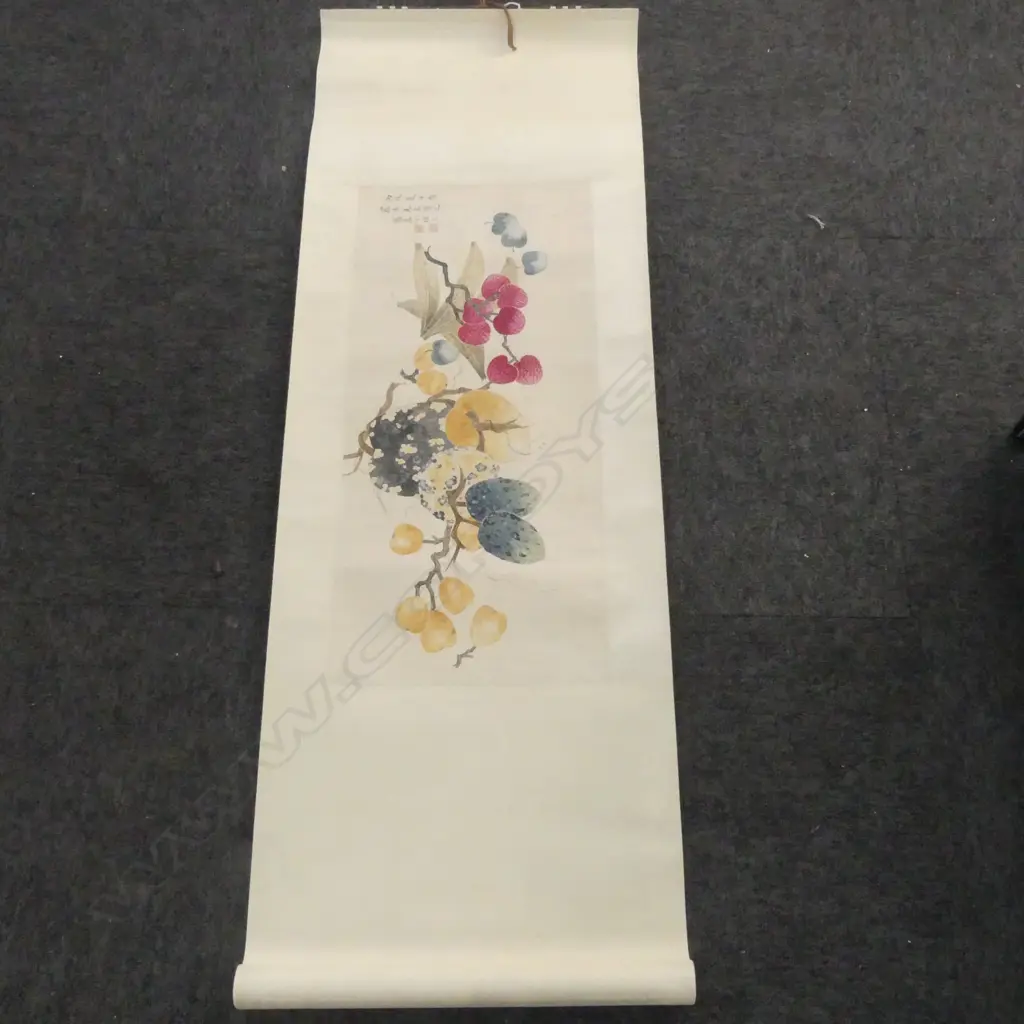 CHING DYNASTY HAND PAINTED SCROLL, SIGNED - DING FU ZHE? Image 1++