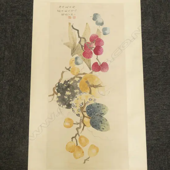 CHING DYNASTY HAND PAINTED SCROLL, SIGNED - DING FU ZHE?