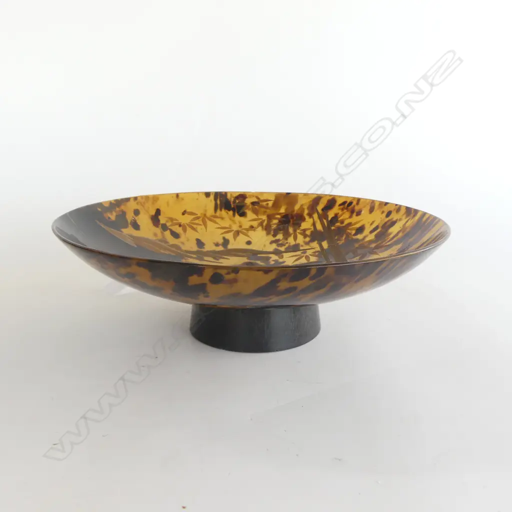 JAPANESE TORTOISESHELL FOOTED BOWL 235mm dia Image 1++