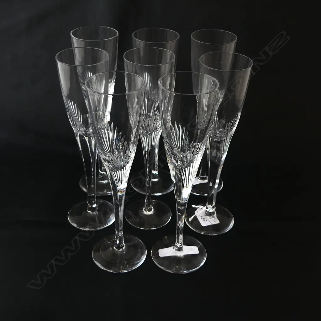 8 ATLANTIS CRYSTAL CHAMPAGNE FLUTES H.225mm Image 1++