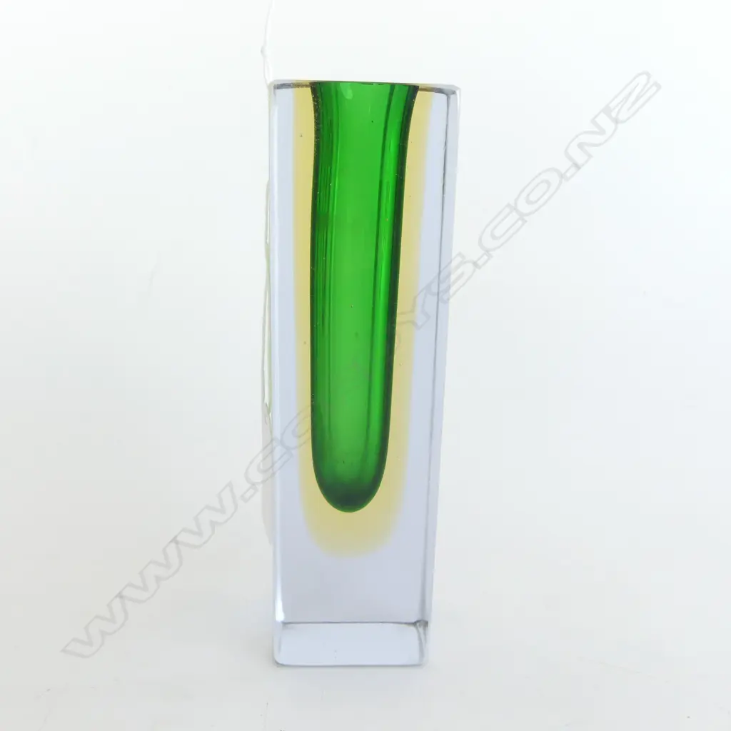 MURANO FLAVIO POLIE SQUARE RETRO  GLASS VASE H150MM Image 1++
