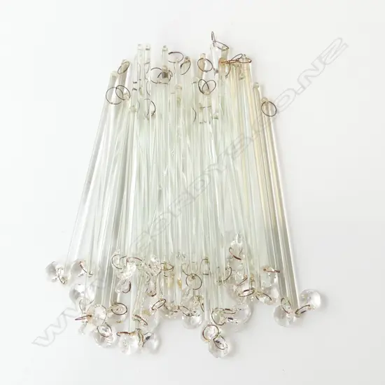 36 FACETED CRYSTAL STRING DROPS, L.170MM