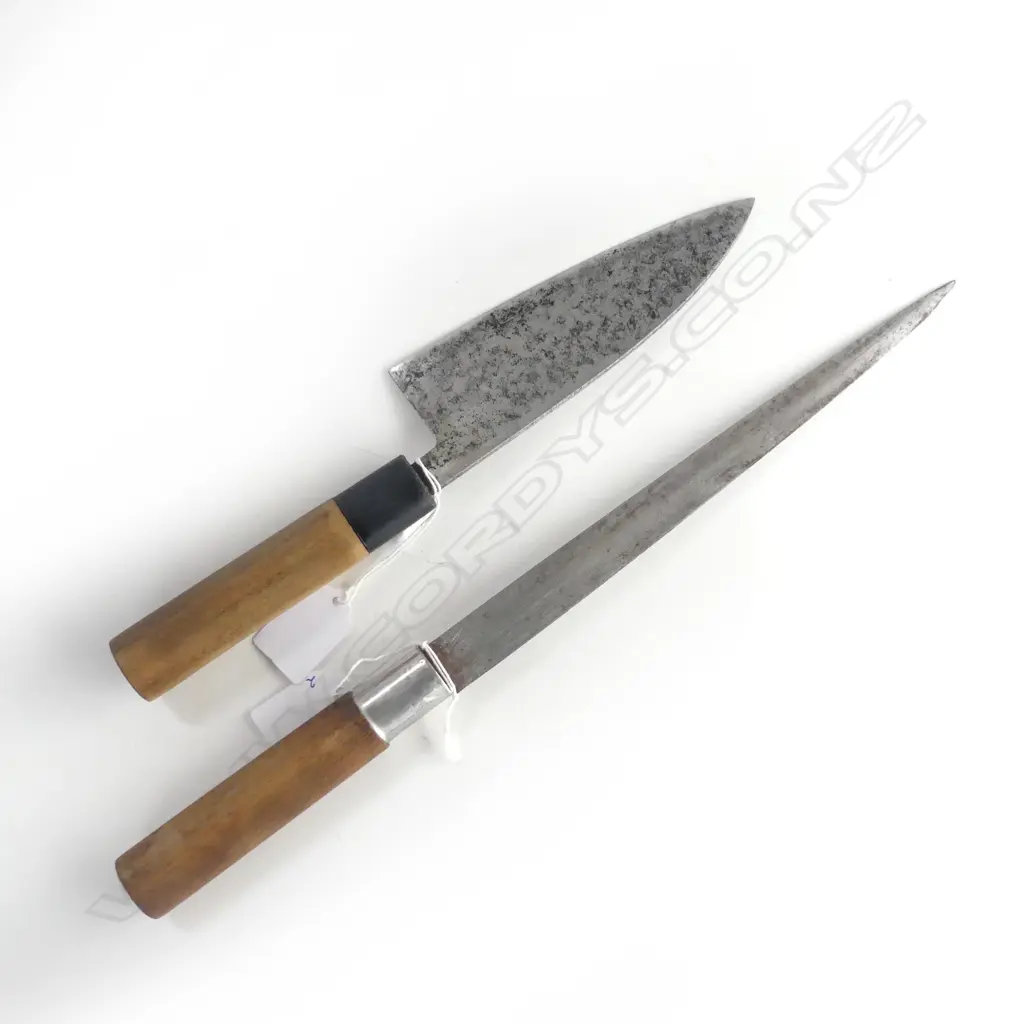 2 VINTAGE JAPANESE KNIVES, HANDMADE 1920-1950 Image 1++