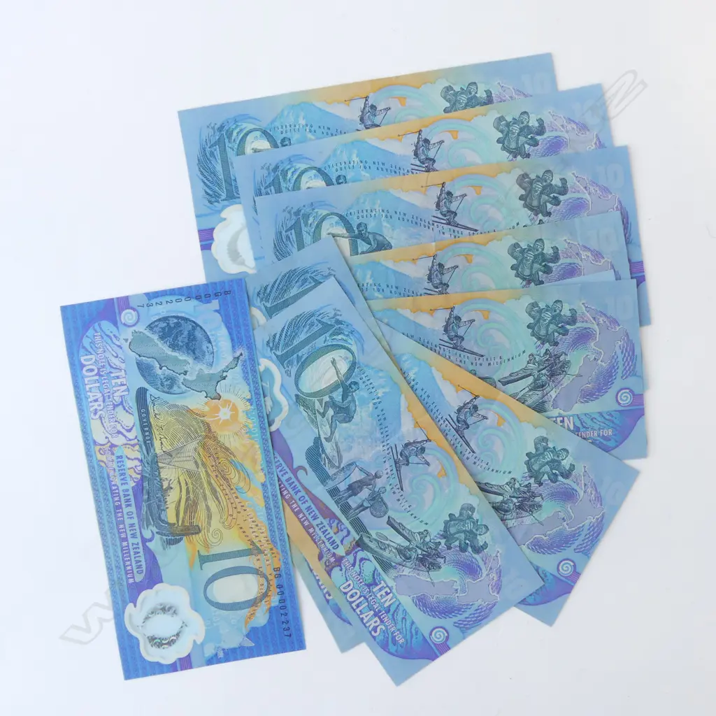 10 NZ MILLENIUM $10 BANK NOTES Image 1++