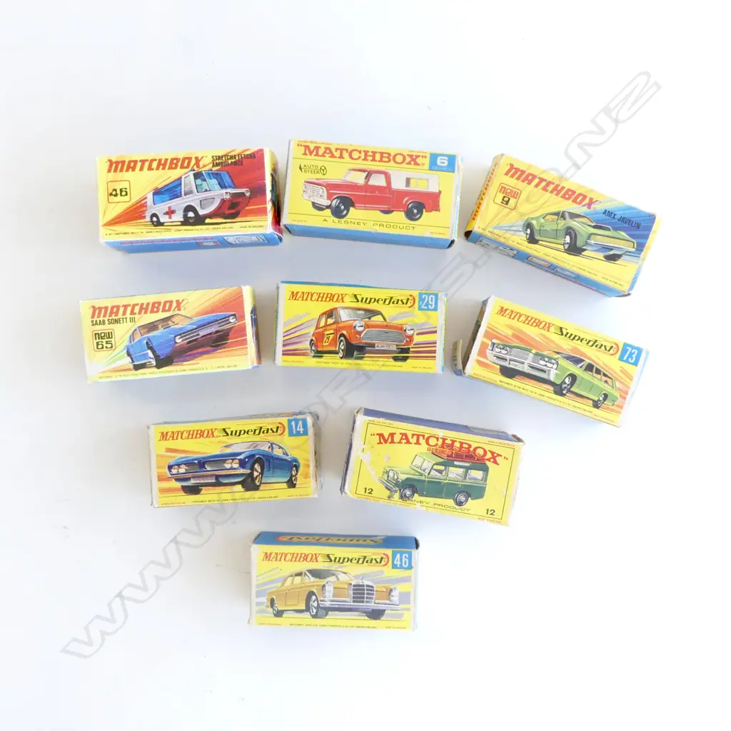 9 MATCHBOX MODEL CARS, BOXED Image 1++