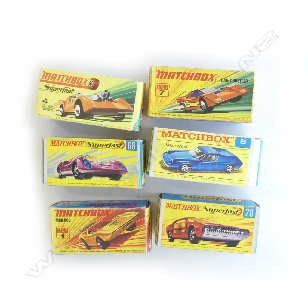 6 MATCHBOX MODEL CARS, BOXED Image 1++
