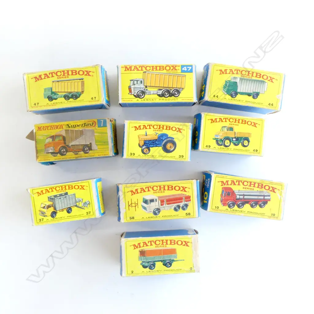 10 MATCHBOX MODEL TRUCKS, BOXED Image 1++