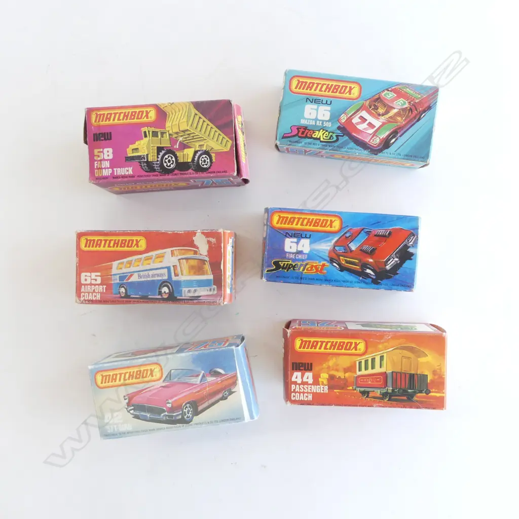6 MATCHBOX MODEL CARS, BOXED Image 1++
