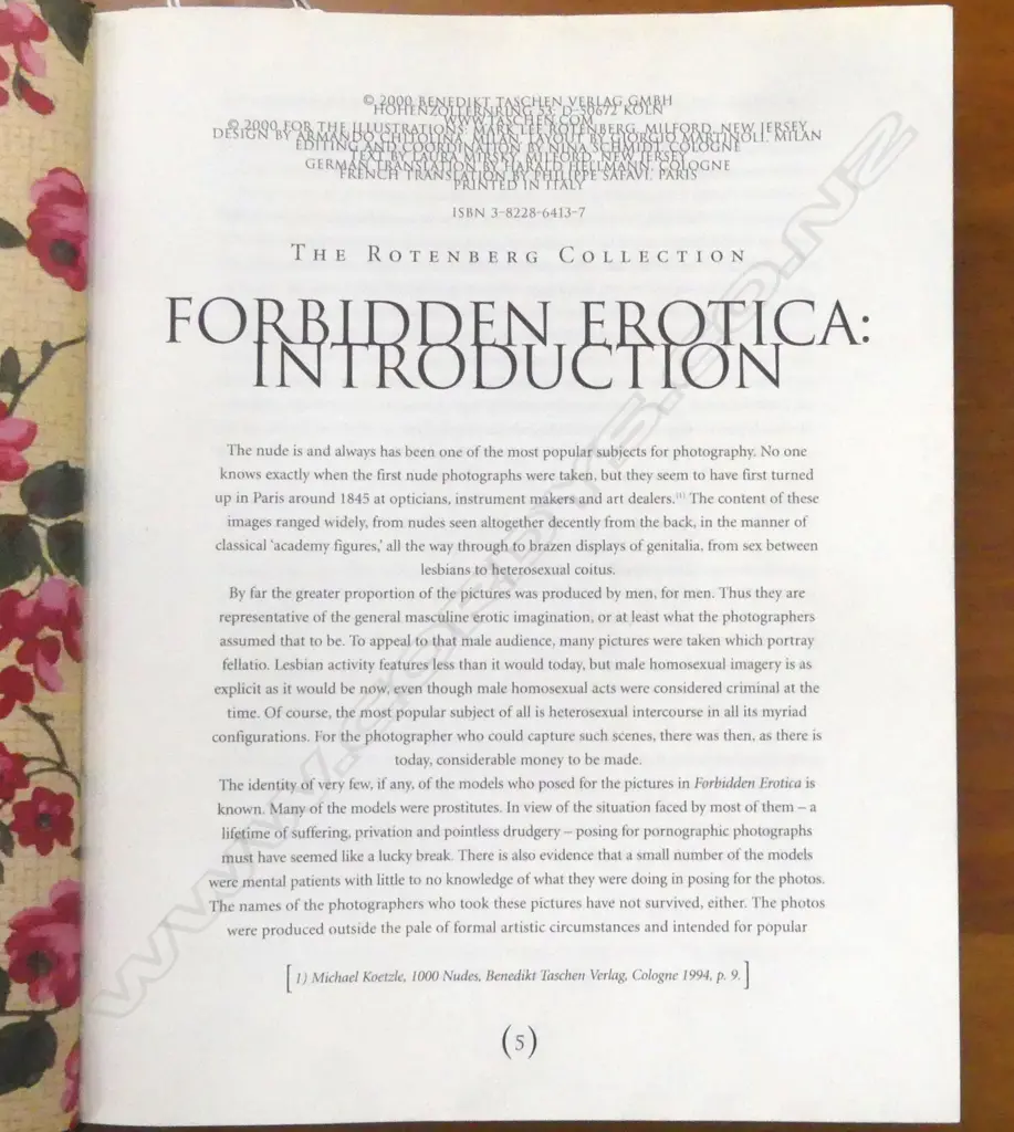 THE BOOK 'FORBIDDEN EROTICA' BY TASCHEN 2000 Image 1++