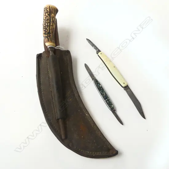 3 KNIVES + SHARPENER STEEL