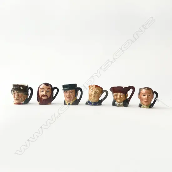 6 ROYAL DOULTON TINY TOBY JUGS